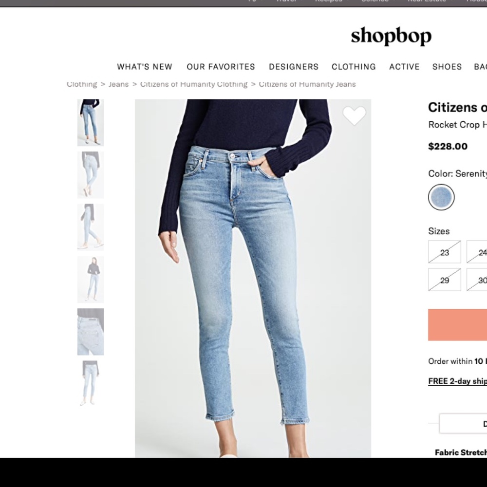 Citizens of Humanity Rocket Crop Jeans